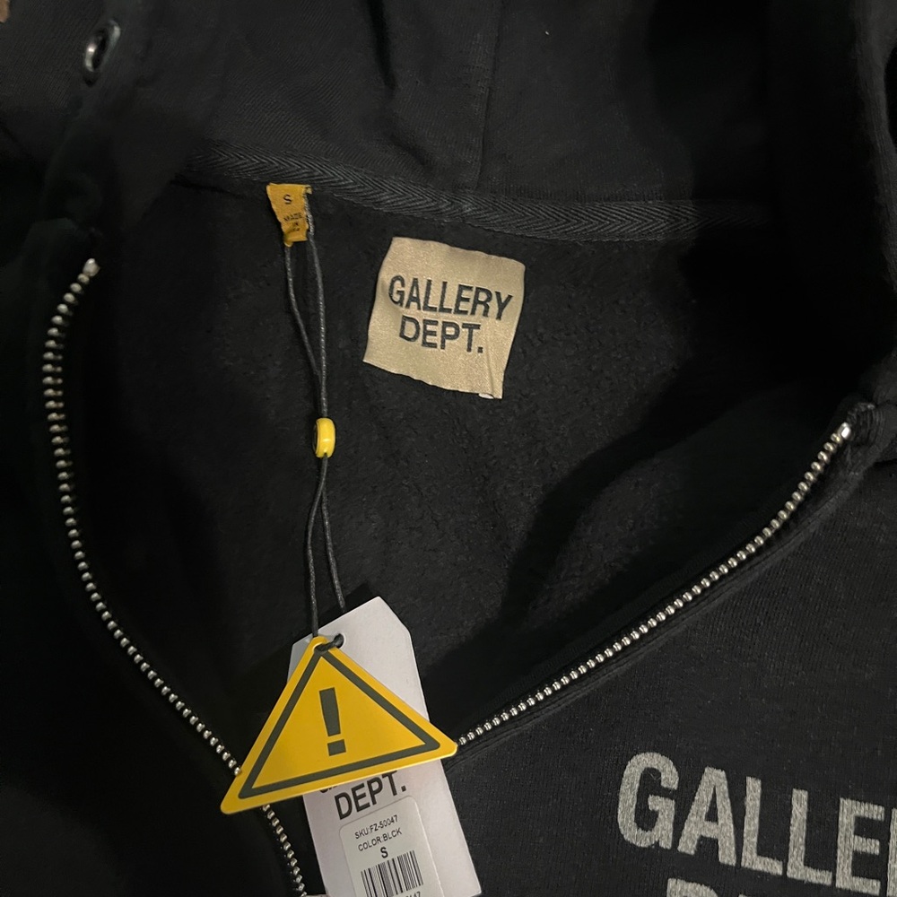 Gallery Dept Black Zip-Up Hoodie - Picture 4 of 6